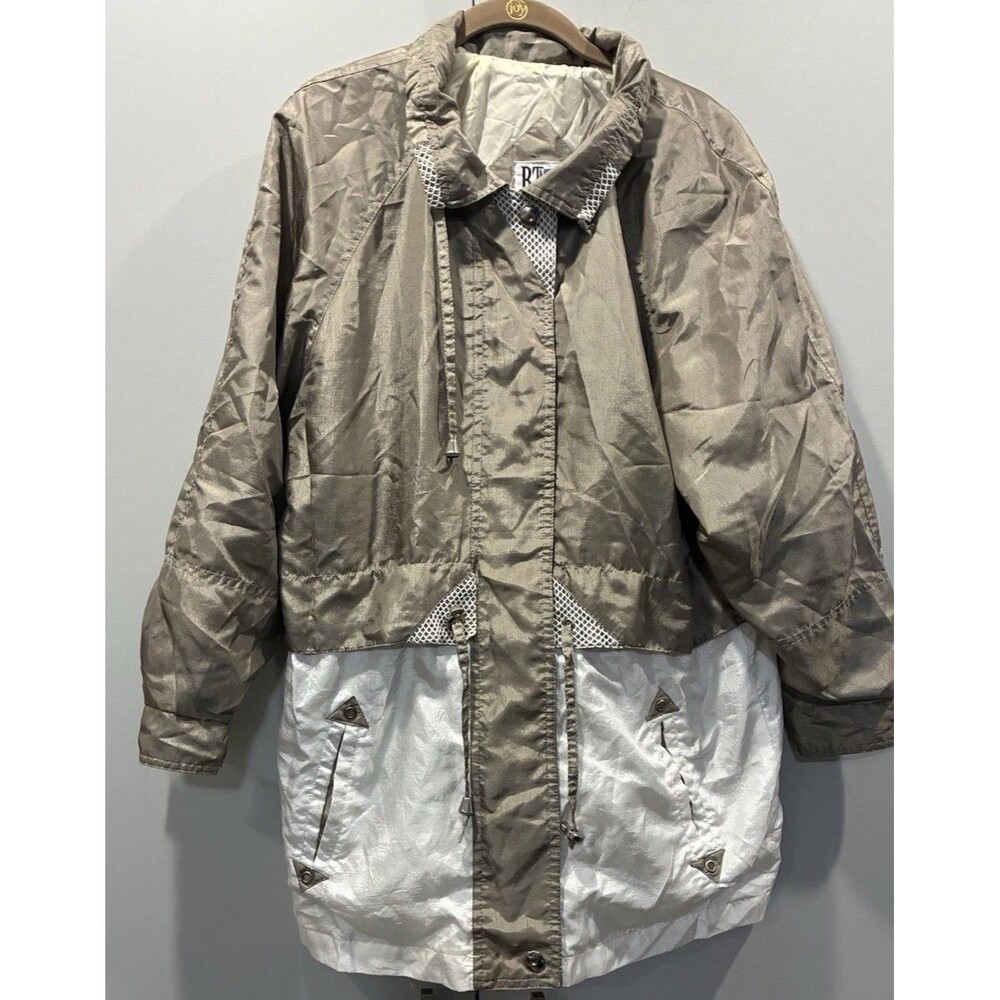 Vintage BT2 Braetan 90s Gold Colorblock Parka Jacket Women’s Size L